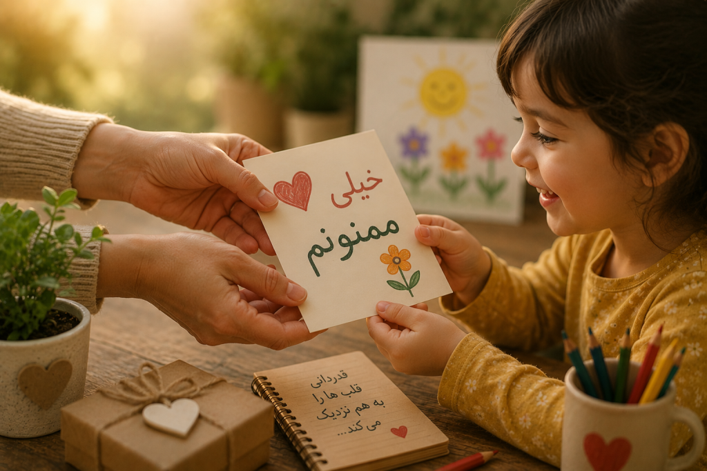 تشکر کردن کودکان